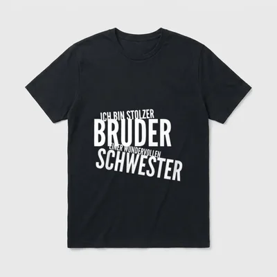 Bruder Schwester Spruch Stolzer T-Shirt – Klassisches T-Shirt in Schwarz