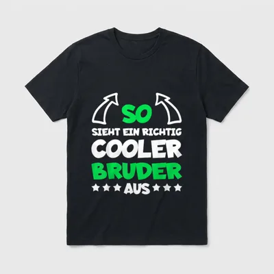 Richtig Cooler Bruder Lustiger T-Shirt – Klassisches T-Shirt in Schwarz