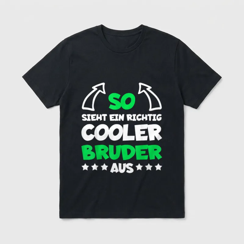 Richtig Cooler Bruder Lustiger T-Shirt – Klassisches T-Shirt in Schwarz