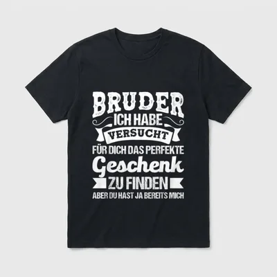 Bruder Geschwister lustiges Spruch T-Shirt – Klassisches T-Shirt in Schwarz