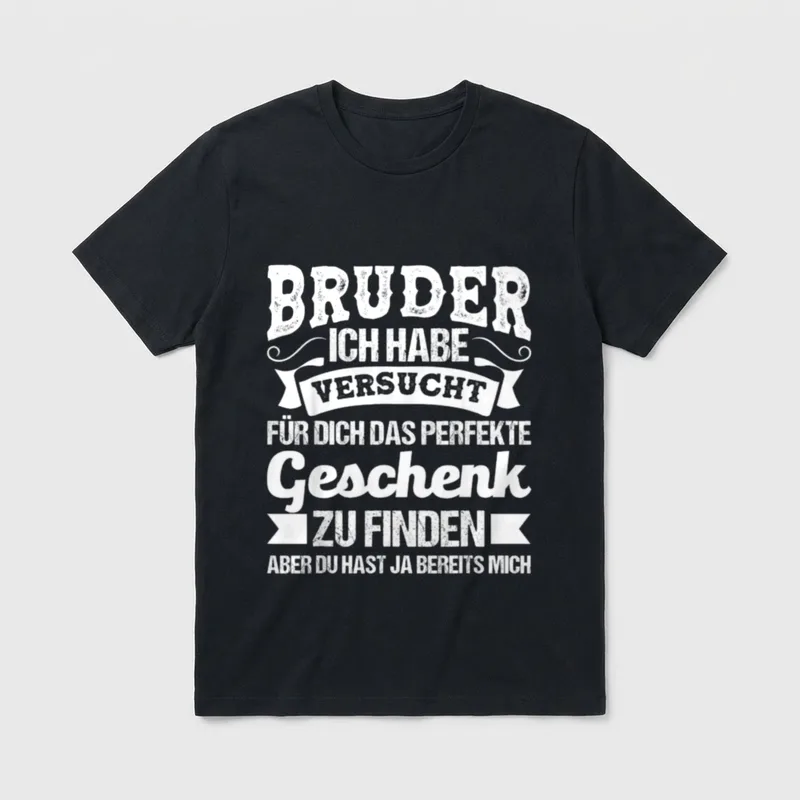 Bruder Geschwister lustiges Spruch T-Shirt – Klassisches T-Shirt in Schwarz