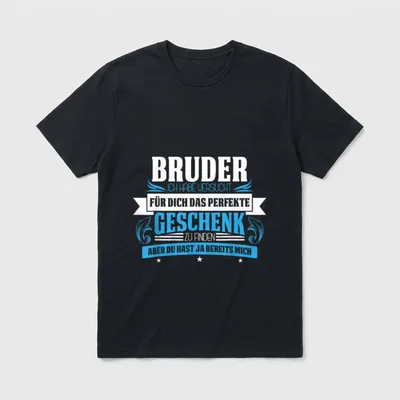 Bruder Geschwister lustiges Spruch von Schwester T-Shirt – Klassisches T-Shirt in Schwarz
