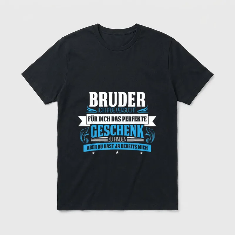 Bruder Geschwister lustiges Spruch von Schwester T-Shirt – Klassisches T-Shirt in Schwarz