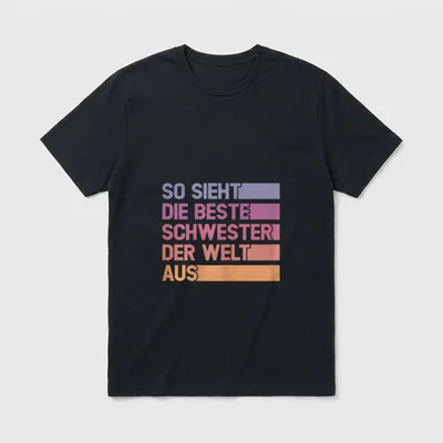 Lustiger Geschwister Spruch Beste T-Shirt – Klassisches T-Shirt in Schwarz