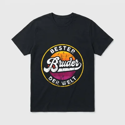 Bester Bruder der Welt Vintage T-Shirt – Klassisches T-Shirt in Schwarz