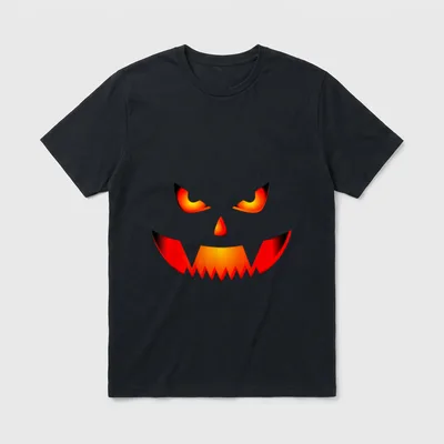 Furchtsamer Halloween-Kürbis-lustiger Entwurf T-Shirt – Klassisches T-Shirt in Schwarz