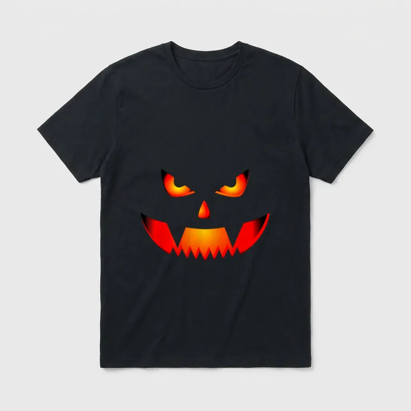 Furchtsamer Halloween-Kürbis-lustiger Entwurf T-Shirt – Klassisches T-Shirt in Schwarz