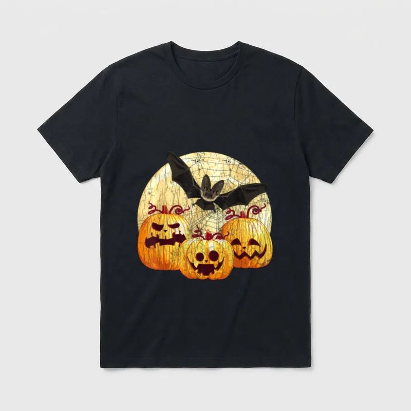 Niedlicher Kürbis Halloween Lustige T-Shirt – Klassisches T-Shirt in Schwarz