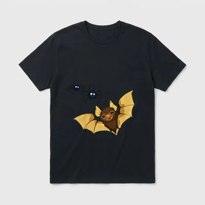 Lustig Vampir Fledermaus Halloween T-Shirt – Klassisches T-Shirt in Schwarz