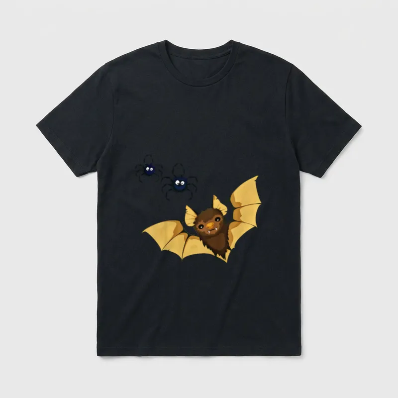Lustig Vampir Fledermaus Halloween T-Shirt – Klassisches T-Shirt in Schwarz