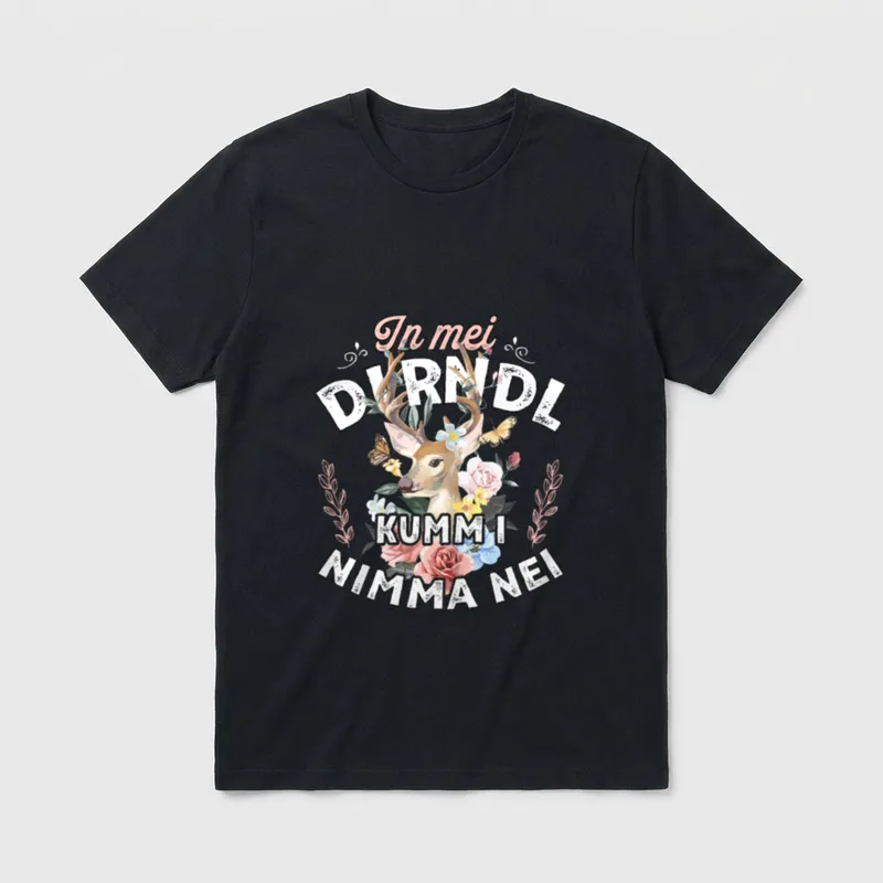 Trachtenshirt lustig Ersatz Dirndl T-Shirt – Klassisches T-Shirt in Schwarz
