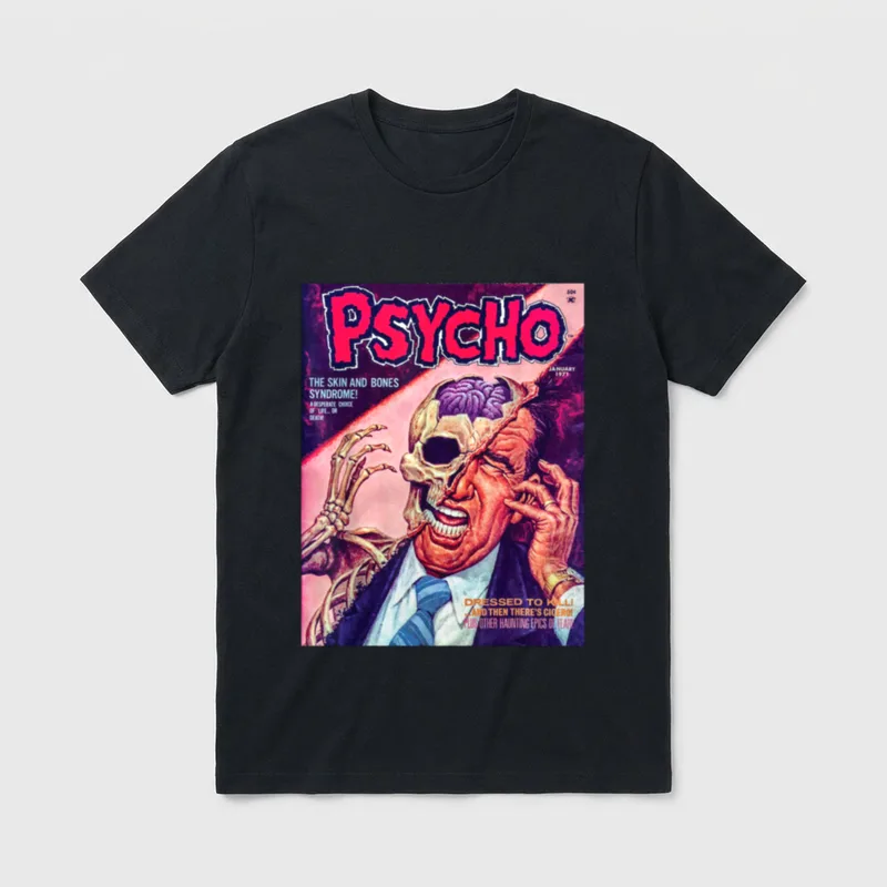 Totenkopf Halloween Horror Vintage T-Shirt – Klassisches T-Shirt in Schwarz