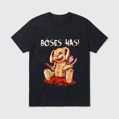 Böses Hasi lustiges Bunny T-Shirt – Klassisches T-Shirt in Schwarz