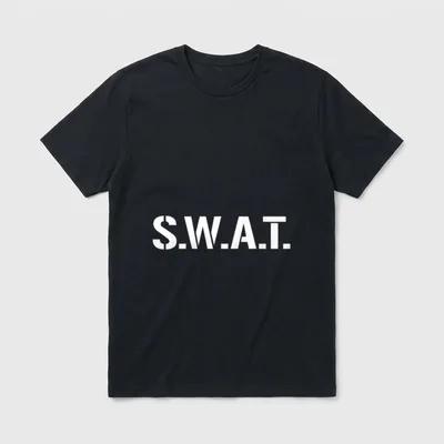 SWAT Kostüm Lustiges Halloween T-Shirt – Klassisches T-Shirt in Schwarz