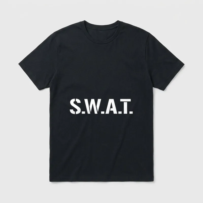 SWAT Kostüm Lustiges Halloween T-Shirt – Klassisches T-Shirt in Schwarz