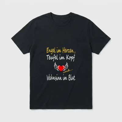Engel Teufel Kostüm Charakter T-Shirt – Klassisches T-Shirt in Schwarz