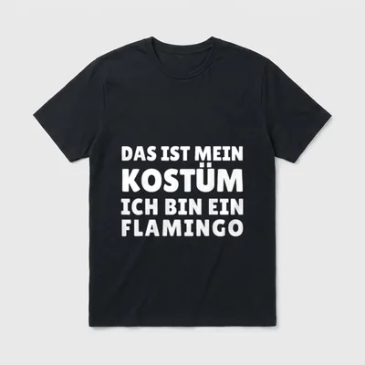 Lustiges Flamingo Kostüm Outfit T-Shirt – Klassisches T-Shirt in Schwarz