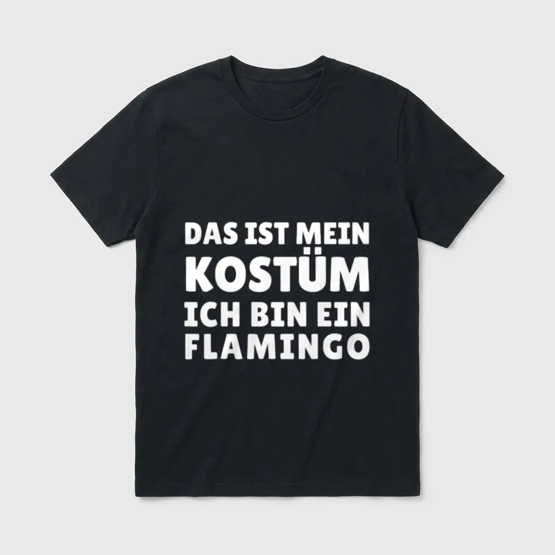 Lustiges Flamingo Kostüm Outfit T-Shirt – Klassisches T-Shirt in Schwarz