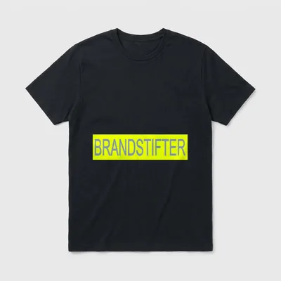 Lustig Brandstifter Backprint Freiwillige T-Shirt – Klassisches T-Shirt in Schwarz