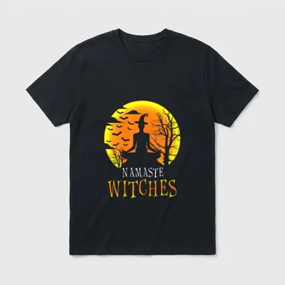 Namaste Witches lustiges Yoga T-Shirt – Klassisches T-Shirt in Schwarz