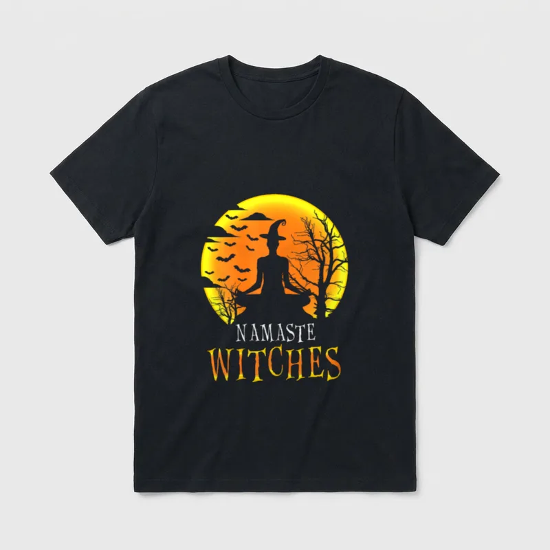 Namaste Witches lustiges Yoga T-Shirt – Klassisches T-Shirt in Schwarz