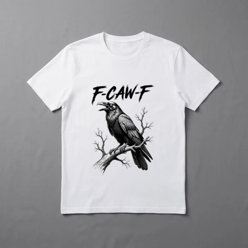 F-Caw-F Krähenhumor-Meme mit dunklem T-Shirt – Klassisches T-Shirt in Schwarz