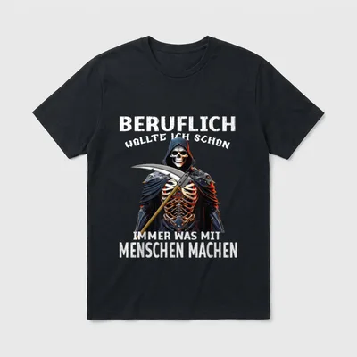 Halloween Kostüm Sensenmann Zombie T-Shirt – Klassisches T-Shirt in Schwarz