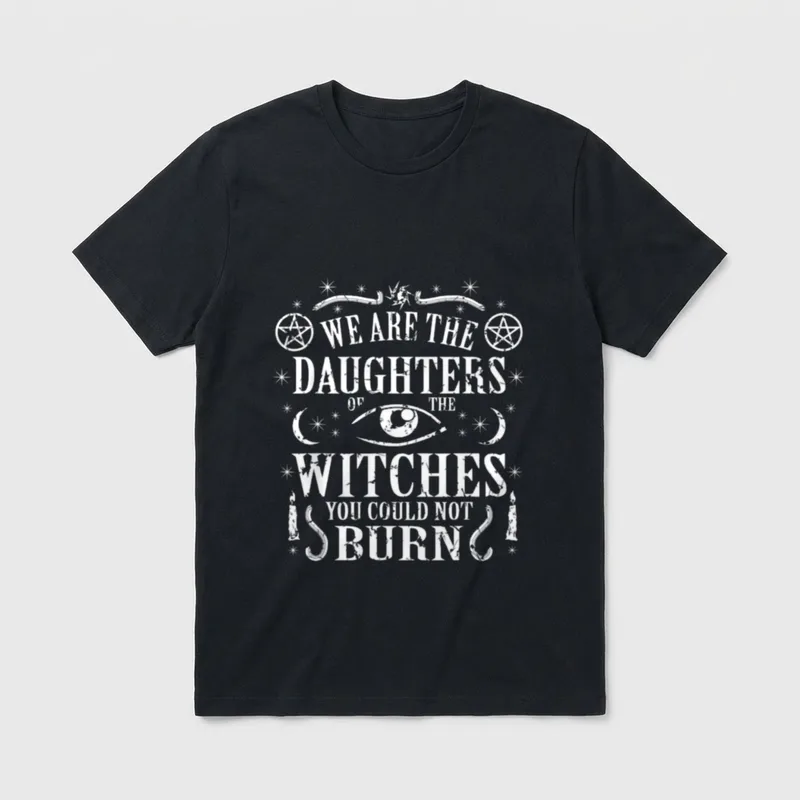 Witchcraft Feminist Witch Schwarz T-Shirt – Klassisches T-Shirt in Schwarz