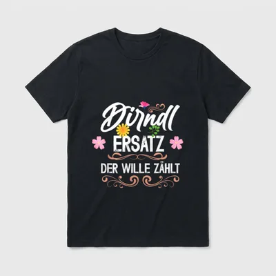 Lustiges Dirndl Ersatz Oktoberfest T-Shirt – Klassisches T-Shirt in Schwarz