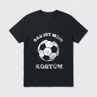Lustiges Fußball Kostüm Fasching T-Shirt – Fußball mit Spruch „Das ist mein Kostüm“ – Klassisches T-Shirt in Schwarz