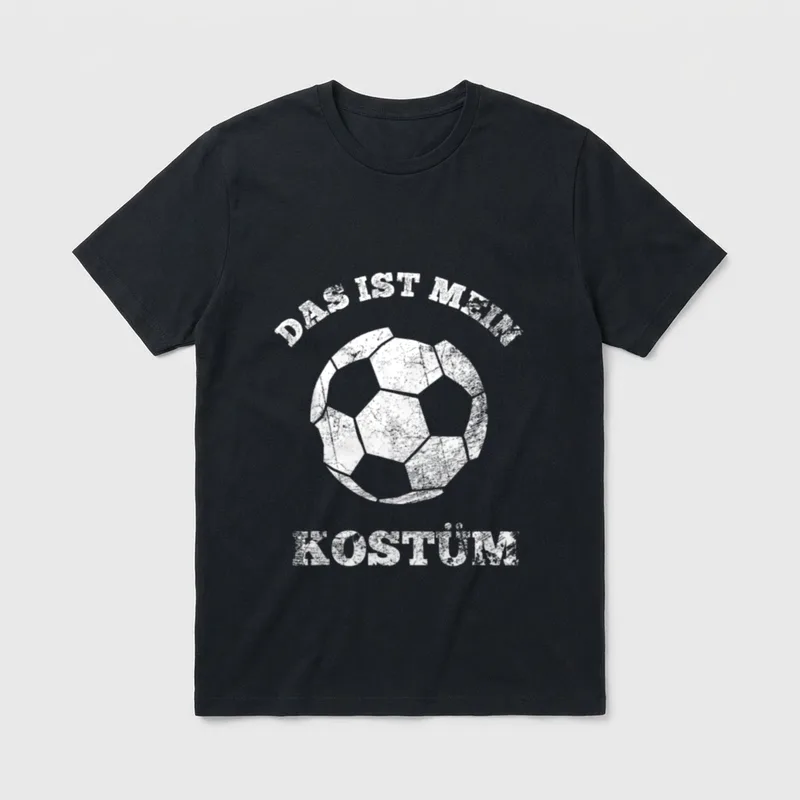 Lustiges Fußball Kostüm Fasching T-Shirt – Fußball mit Spruch „Das ist mein Kostüm“ – Klassisches T-Shirt in Schwarz