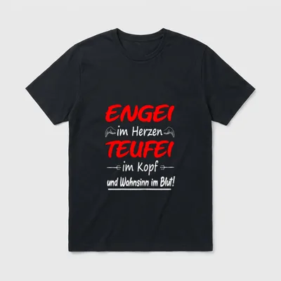 Kostüm Charakter Zicke Statement T-Shirt – Klassisches T-Shirt in Schwarz