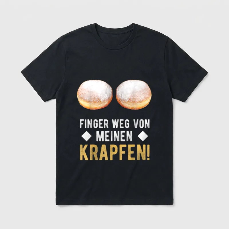Krapfen Brüste Witziges Faschingskostüm T-Shirt – Klassisches T-Shirt in Schwarz