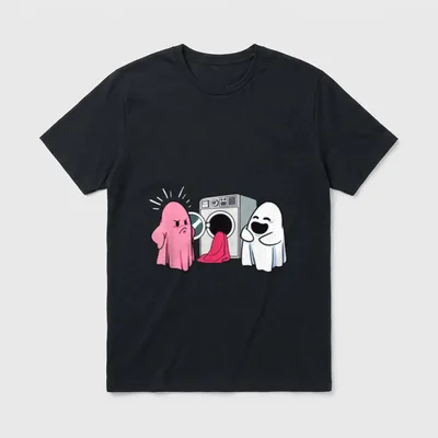 Niedlicher lustiger Boo Halloween T-Shirt – Klassisches T-Shirt in Schwarz