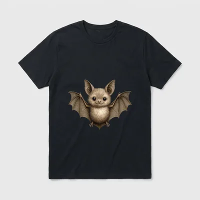 Süße Fledermaus niedlich Lustiges T-Shirt – Klassisches T-Shirt in Schwarz