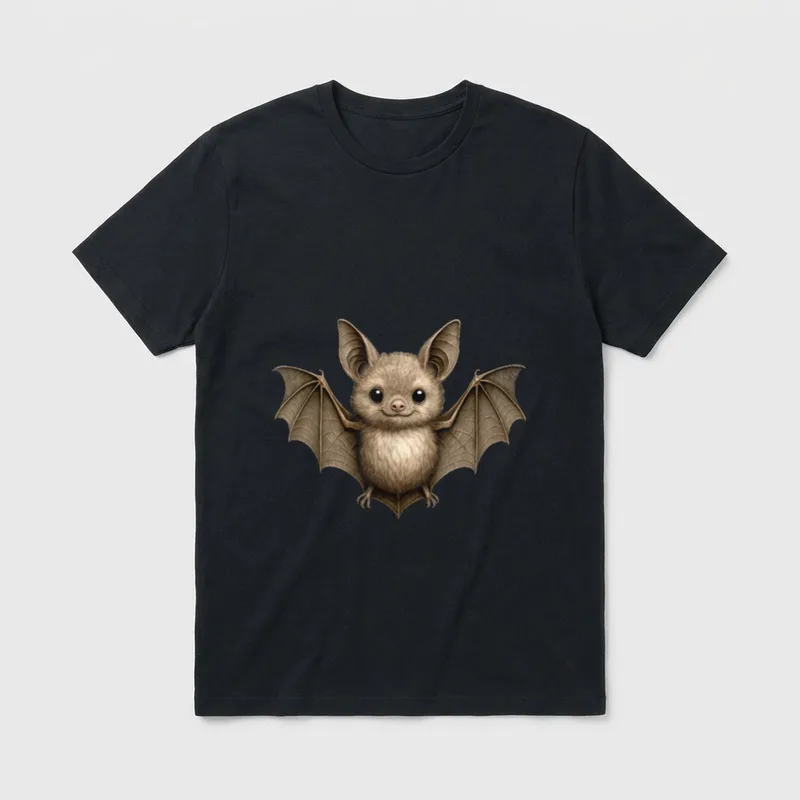Süße Fledermaus niedlich Lustiges T-Shirt – Klassisches T-Shirt in Schwarz