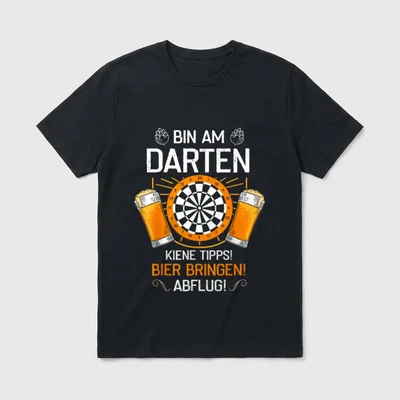 Dartspieler Lustiges Spruch Kostüm T-Shirt – Klassisches T-Shirt in Schwarz