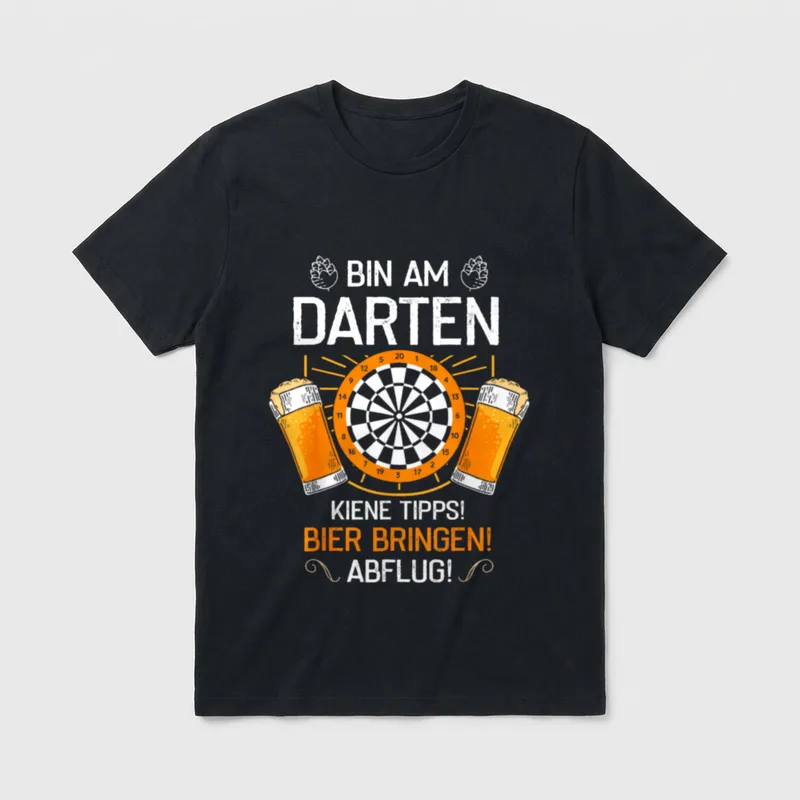 Dartspieler Lustiges Spruch Kostüm T-Shirt – Klassisches T-Shirt in Schwarz