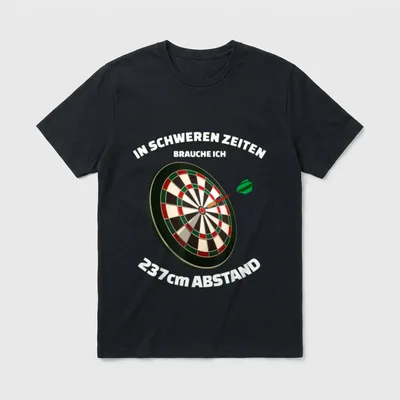 Darts Dart Brauche 237cm T-Shirt – Klassisches T-Shirt in Schwarz