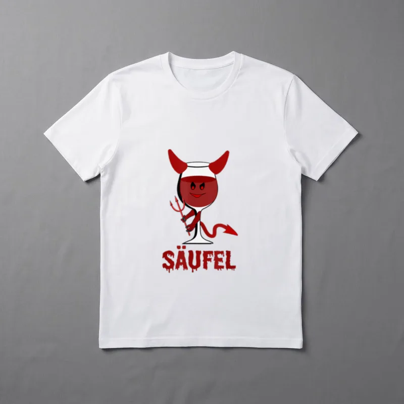 Teufel Säufer Wortspiel SÄUFEL T-Shirt – Klassisches T-Shirt in Schwarz