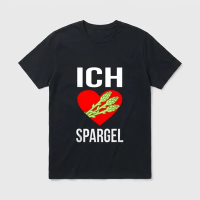 Spargel Gemüse Lustiges Spargel T-Shirt – Klassisches T-Shirt in Schwarz
