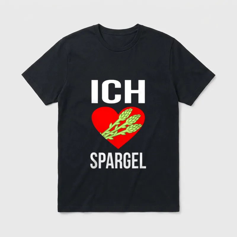 Spargel Gemüse Lustiges Spargel T-Shirt – Klassisches T-Shirt in Schwarz