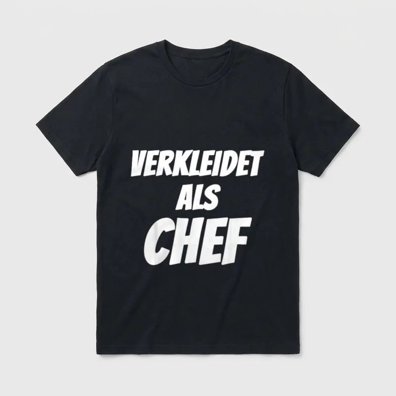 Verkleidet Als Chef Lustige T-Shirt – Klassisches T-Shirt in Schwarz