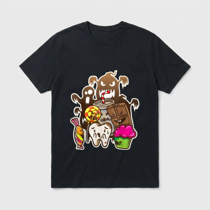 Lustiger Zahnarzt-Zahnarzt Halloween-Angstzahn T-Shirt – Klassisches T-Shirt in Schwarz
