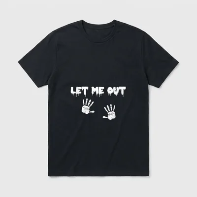 Let Me Out Schwangerschaft T-Shirt – Klassisches T-Shirt in Schwarz