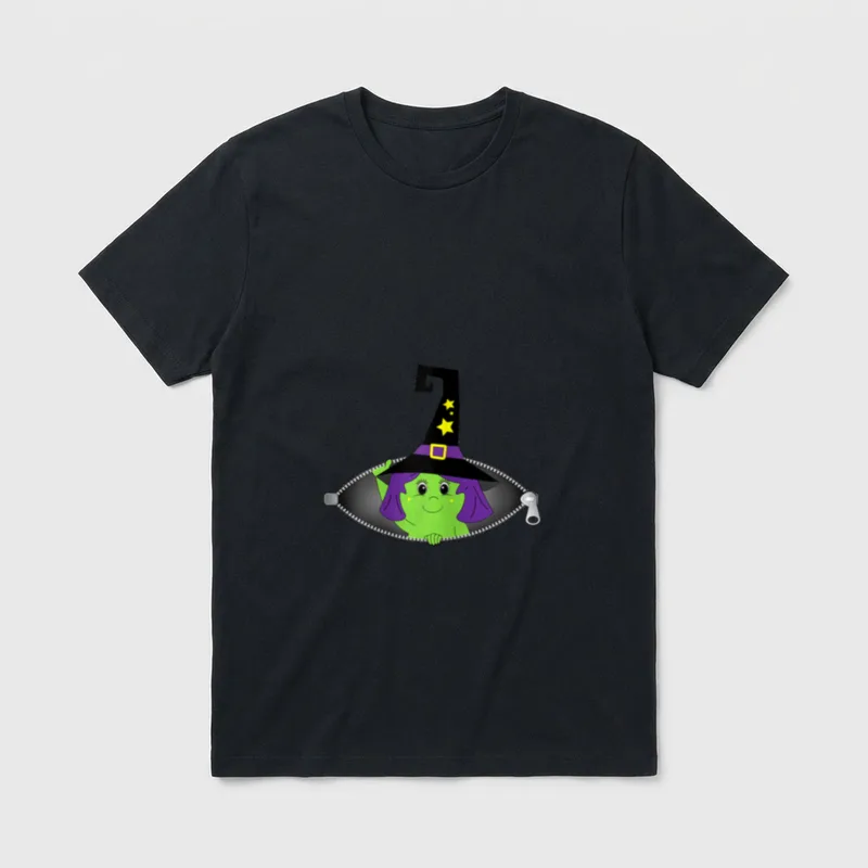 Halloween Schwangere Lustige Baby T-Shirt – Klassisches T-Shirt in Schwarz