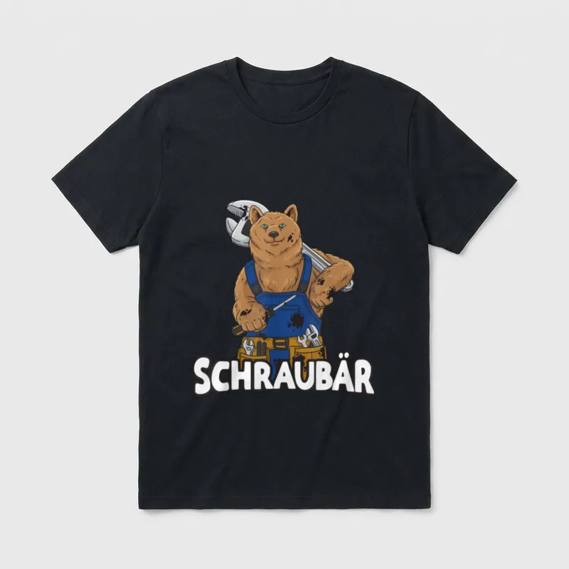 Lustiges Schraubär Mechaniker Kfz T-Shirt – Klassisches T-Shirt in Schwarz