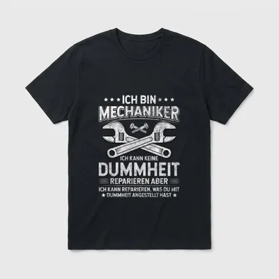 KFZ Mechaniker Spruch Mechatroniker T-Shirt – Klassisches T-Shirt in Schwarz