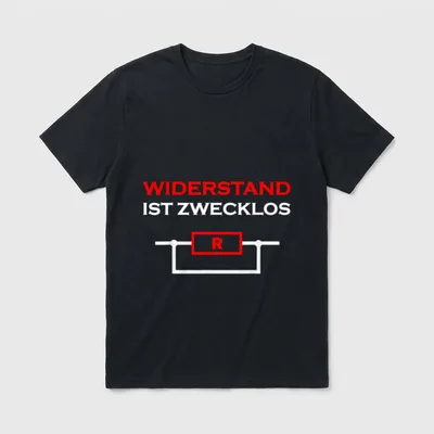 Widerstand Ist Zwecklos Elektrotechnik T-Shirt – Klassisches T-Shirt in Schwarz