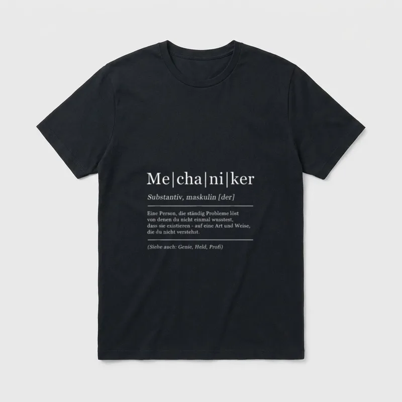 KFZ Mechaniker Lustige Bedeutung T-Shirt – Klassisches T-Shirt in Schwarz